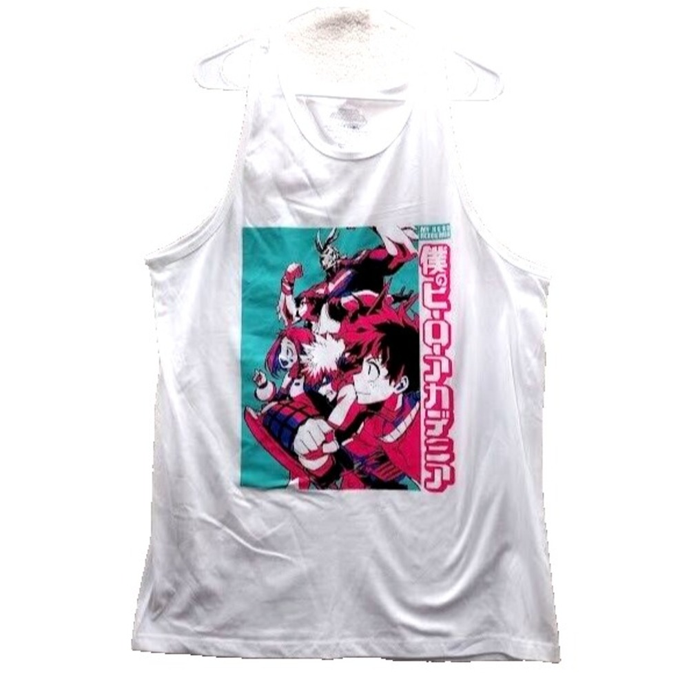 My Hero Academia All Might Deku Tank Top Men's XXL White Anime Manga Graphic‎